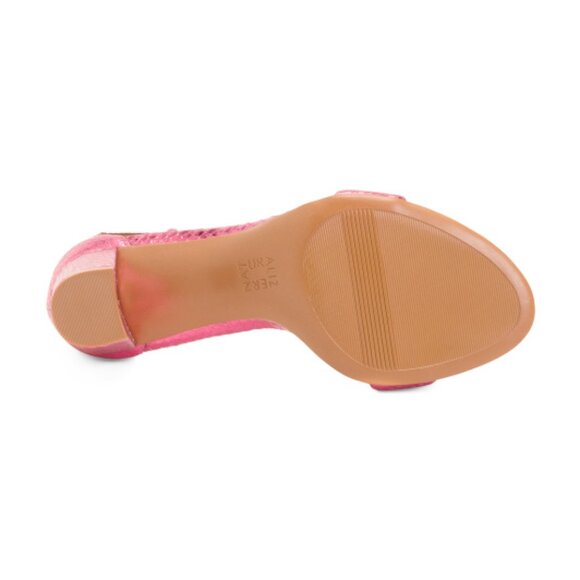 NATURALIZER PREMIUM Pink Wide Leather Vera Sandals - Picture 3 of 3